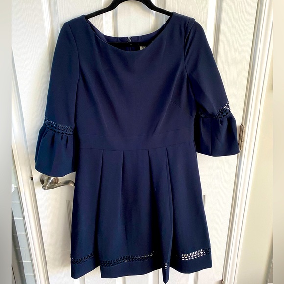 Eliza J Bell Sleeve Fit and Flare Dress - Picture 1 of 2